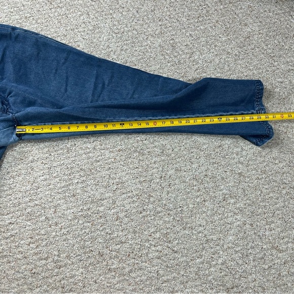 RVT Bootcut Blue Jeans Juniors 19 High Rise Medium Wash Denim Relaxed Flared - Picture 9 of 11